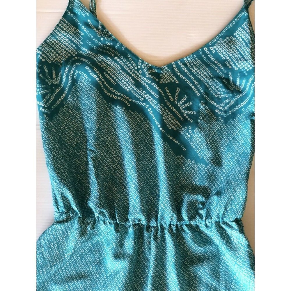 Zara Women Green Printed Casual Lightweight Strappy Romper Size S - Picture 5 of 8